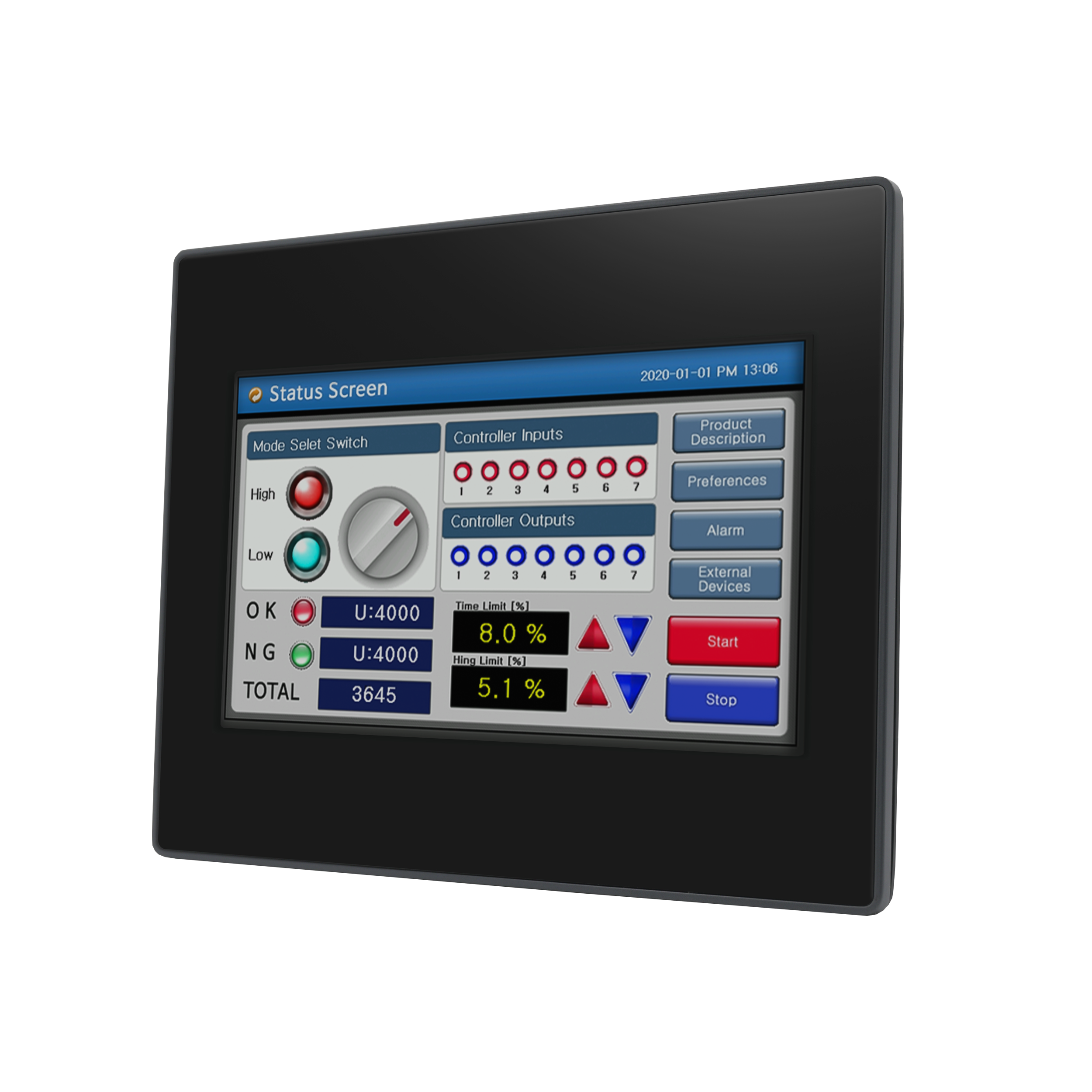 Bảng điều khiển TFT Touch HMI 60 Sê -ri